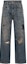 Buy Balenciaga SS23 Jeans Biru Grafiti Print Straight-Leg Relaxed. 746986TOW664036