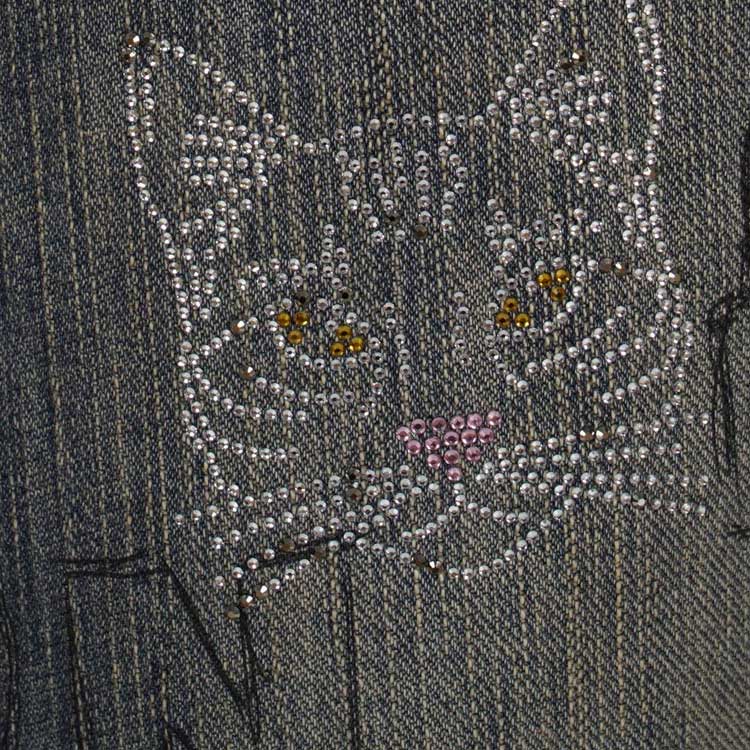 Sizing Balenciaga SS23 Jeans Biru Grafiti Print Straight-Leg Relaxed. 746986TOW664036