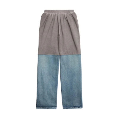 Balenciaga SS23 Blue Loose Fit Knit Wide-Leg Jogger Pants. 745264TNW014012