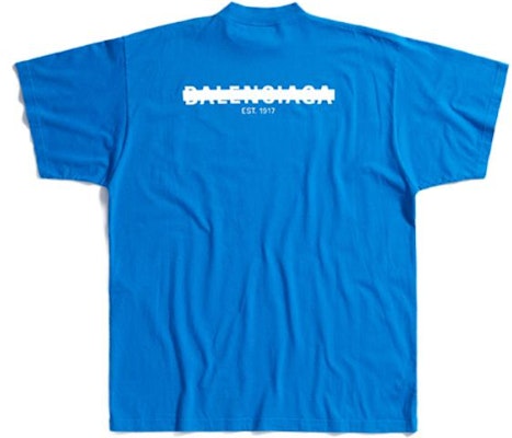 巴黎世家 SS23 蓝色宽松版印花标志T恤. 712398TMVJ64024 Lookbook 巴黎世家 SS23 蓝色宽松版印花标志T恤. 712398TMVJ64024