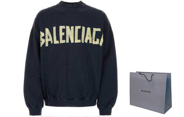 Balenciaga SS23  Blue Pullover Hoodie with Letter Print 744701TOVB14140 圖 3