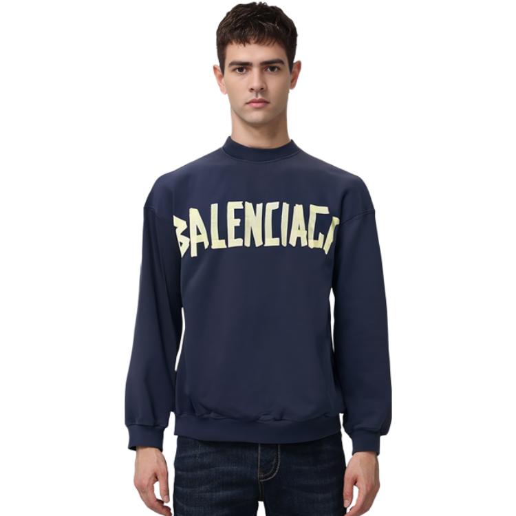 Balenciaga SS23  Blue Pullover Hoodie with Letter Print 744701TOVB14140 圖 4
