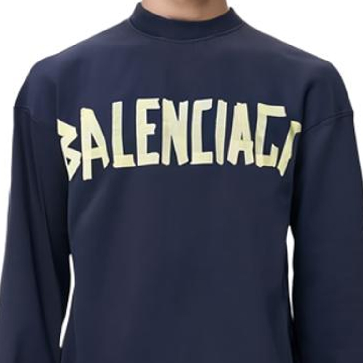 Balenciaga SS23  Blue Pullover Hoodie with Letter Print 744701TOVB14140 圖 8