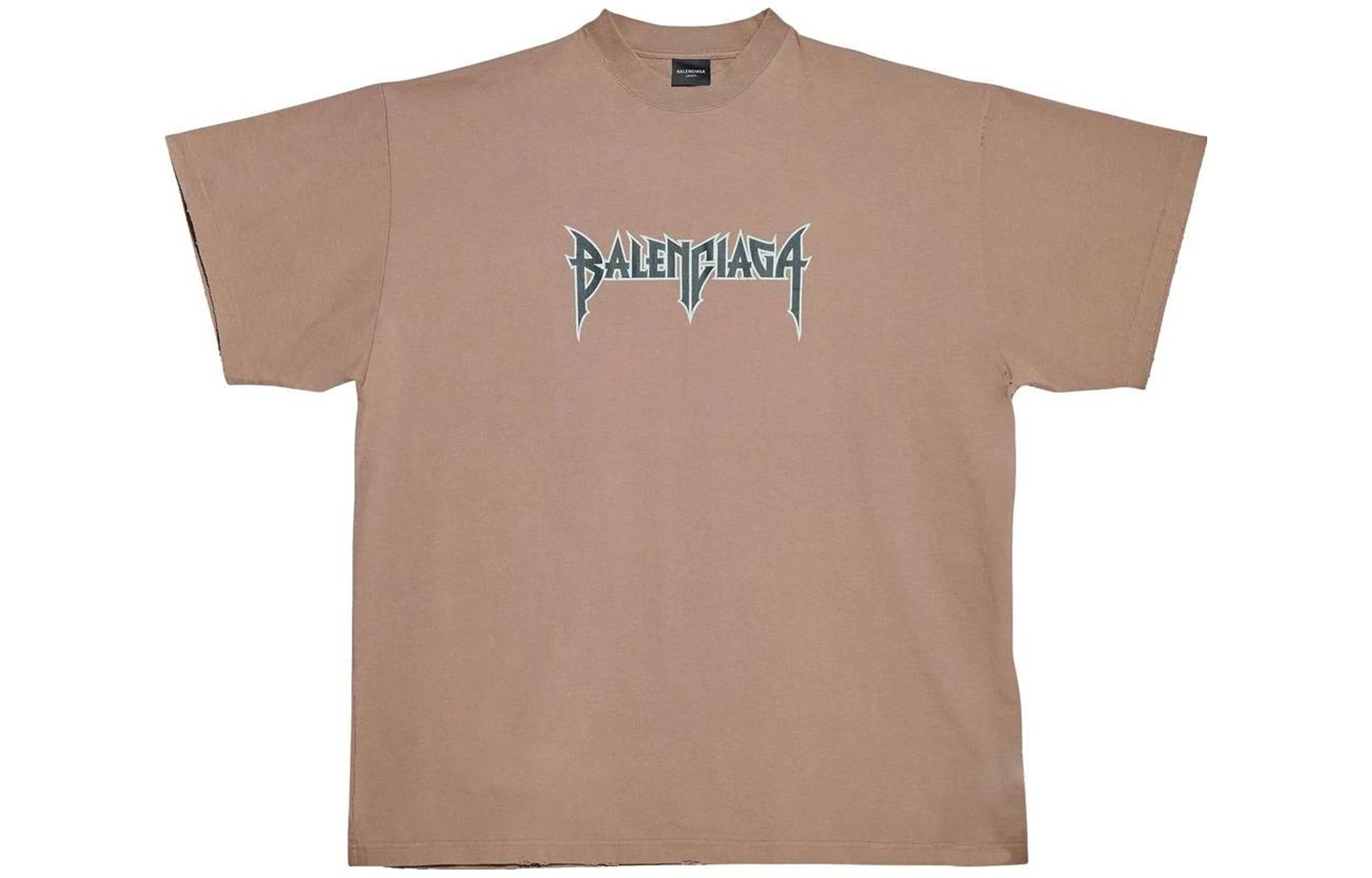 Order Balenciaga SS23 棕色寬鬆版Logo印花圓領T恤。 712398TMV887761