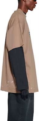 Balenciaga SS23 棕色寬鬆版Logo印花圓領T恤。 712398TMV887761 Purchase Balenciaga SS23 棕色寬鬆版Logo印花圓領T恤。 712398TMV887761