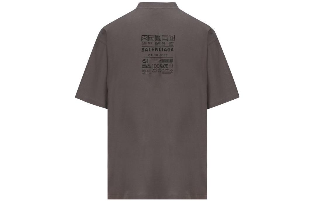 Balenciaga SS23  Charcoal Gray Loose-Fit Letter Print Cotton T-Shirt. 724514TNVL91219 圖 2