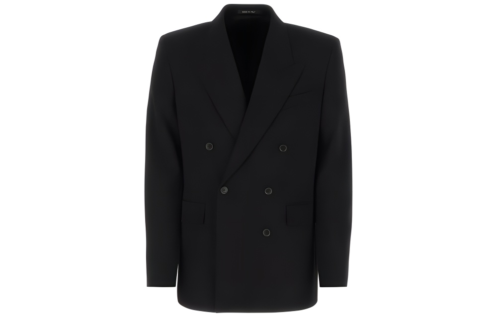 Balenciaga SS23  Double-Breasted Black Blazer 725195TNT031000