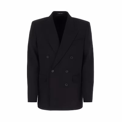 Balenciaga SS23 Double-Breasted Black Blazer 725195TNT031000