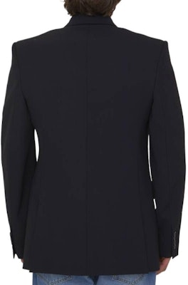 Balenciaga SS23 Blazer Hitam Berkancing Dua 725195TNT031000 Purchase Balenciaga SS23 Blazer Hitam Berkancing Dua 725195TNT031000