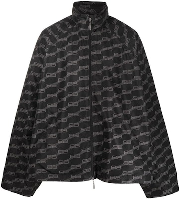 Balenciaga SS23 Jaket Zip-Up Leher-Tinggi Logo Cetak Hitam 704494TML331269 Buy Balenciaga SS23 Jaket Zip-Up Leher-Tinggi Logo Cetak Hitam 704494TML331269