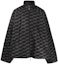 Buy Balenciaga SS23 Jaket Zip-Up Leher-Tinggi Logo Cetak Hitam 704494TML331269