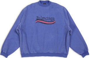 Balenciaga SS23 Purple Logo Crewneck Pullover Sweatshirt. 720428TNVE84119 Balenciaga SS23 Purple Logo Crewneck Pullover Sweatshirt. 720428TNVE84119