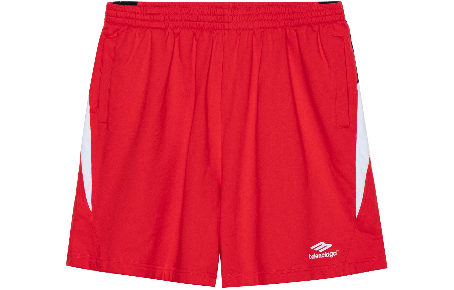 Order Balenciaga SS23 Seluar Pendek Kasual Merah dengan Pinggang Elastik. 697991TMVA66174