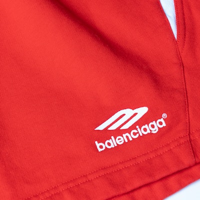 Balenciaga SS23 Seluar Pendek Kasual Merah dengan Pinggang Elastik. 697991TMVA66174 Sizing Balenciaga SS23 Seluar Pendek Kasual Merah dengan Pinggang Elastik. 697991TMVA66174