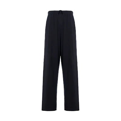 Balenciaga SS23 Relaxed Fit Black Knit Wide-Leg Jogger Pants. 720370TNVE61000