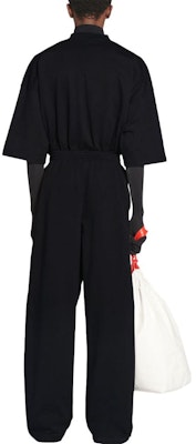 巴黎世家 SS23 宽松版黑色针织阔腿休闲裤。 720370TNVE61000 Shop 巴黎世家 SS23 宽松版黑色针织阔腿休闲裤。 720370TNVE61000