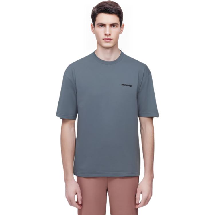 Balenciaga SS23  Solid Color Crewneck T-Shirt Deep Blue 612966TNVG74183 圖 4