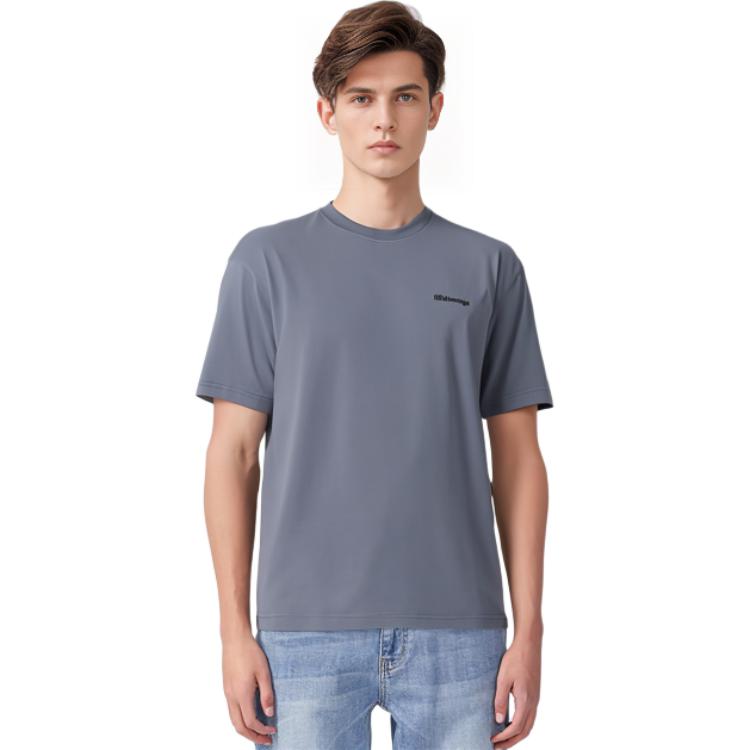 Balenciaga SS23  Solid Color Crewneck T-Shirt Deep Blue 612966TNVG74183 圖 7