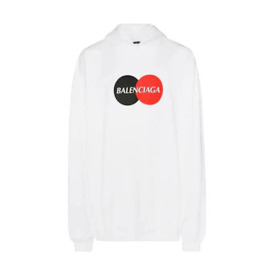 Balenciaga SS23 White Letter Print Hoodie. 620973TIV809000