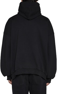 巴黎世家SS23字母logo印花黑色连帽衫男女同款宽松版型。 739024TOVN98151 Sizing 巴黎世家SS23字母logo印花黑色连帽衫男女同款宽松版型。 739024TOVN98151