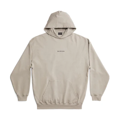 Balenciaga SS23 Alphabet Print Beige Oversized Hoodie 600583TOVJ99763