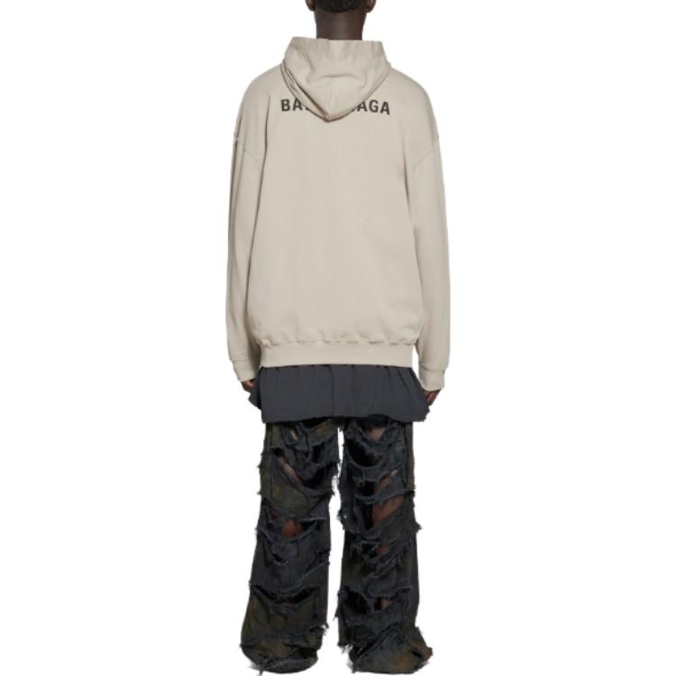 Balenciaga SS23 Alphabet Print Beige Oversized  Hoodie 600583TOVJ99763 圖 4