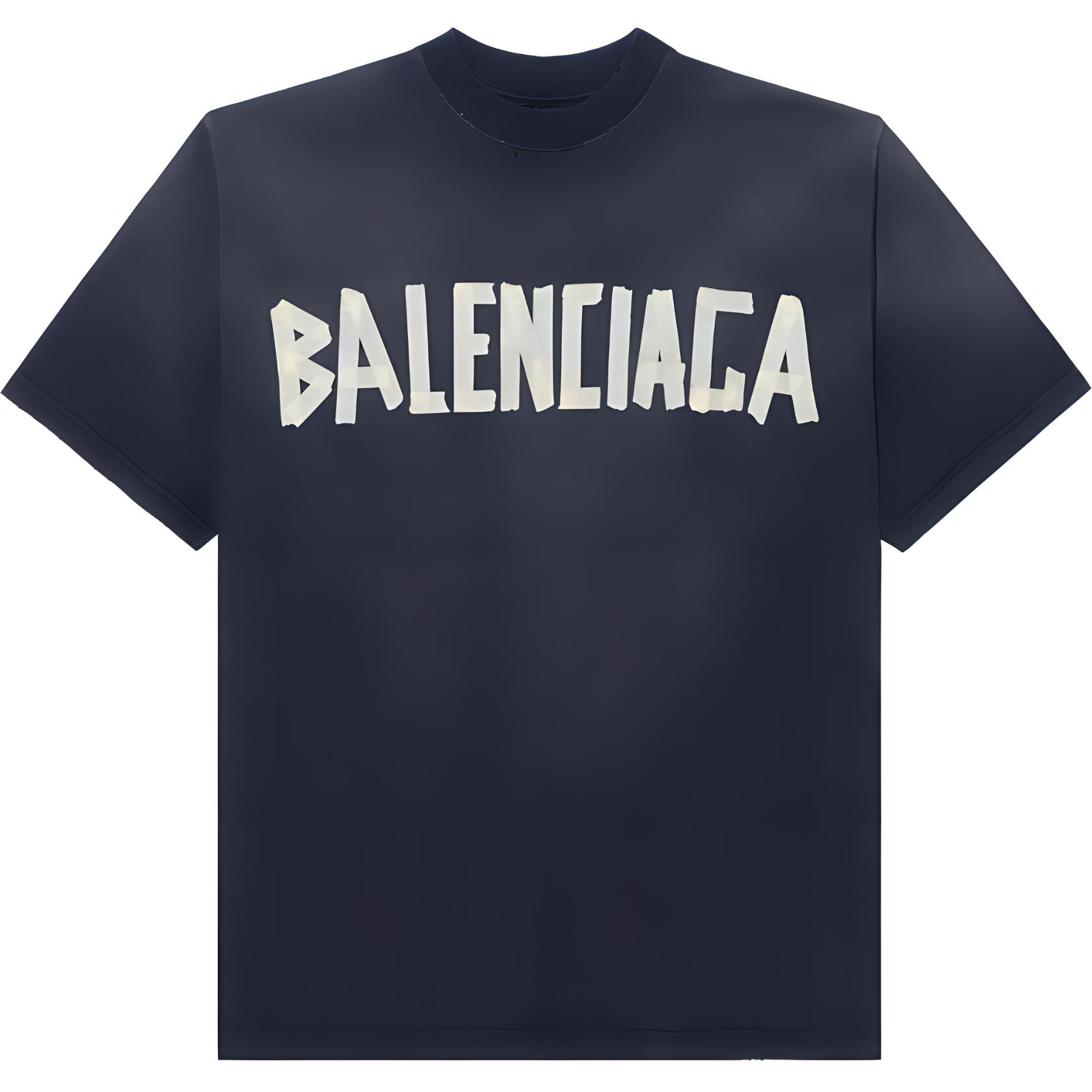 Balenciaga SS23 BB Monogram Logo Print Crewneck T-Shirt Unisex Black. 739784TOVA91055