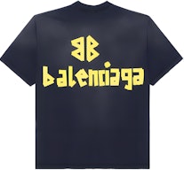 Balenciaga SS23 BB Monogram Logo Baju Tshirt Unisex Hitam. 739784TOVA91055 Lookbook Balenciaga SS23 BB Monogram Logo Baju Tshirt Unisex Hitam. 739784TOVA91055