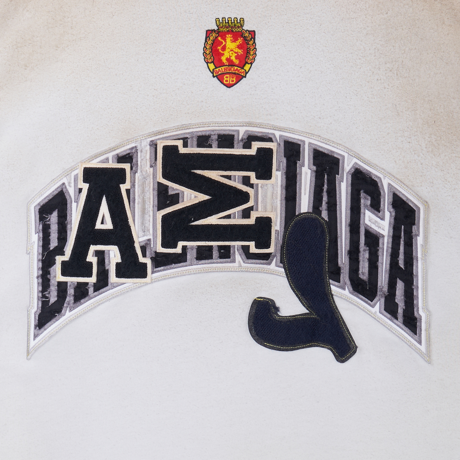 Balenciaga SS23 Beige Oversized Unisex Embroidered Logo T-Shirt. 739028TOVN29012 圖 5