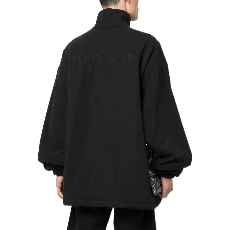 Balenciaga SS23 Black High-Neck Zip-Up Jacket  Loose Fit 735760TNQ231000 圖 4