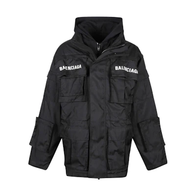 Balenciaga SS23 Black Letter Pocket Long Sleeve Jacket Mens 746450TOO321000