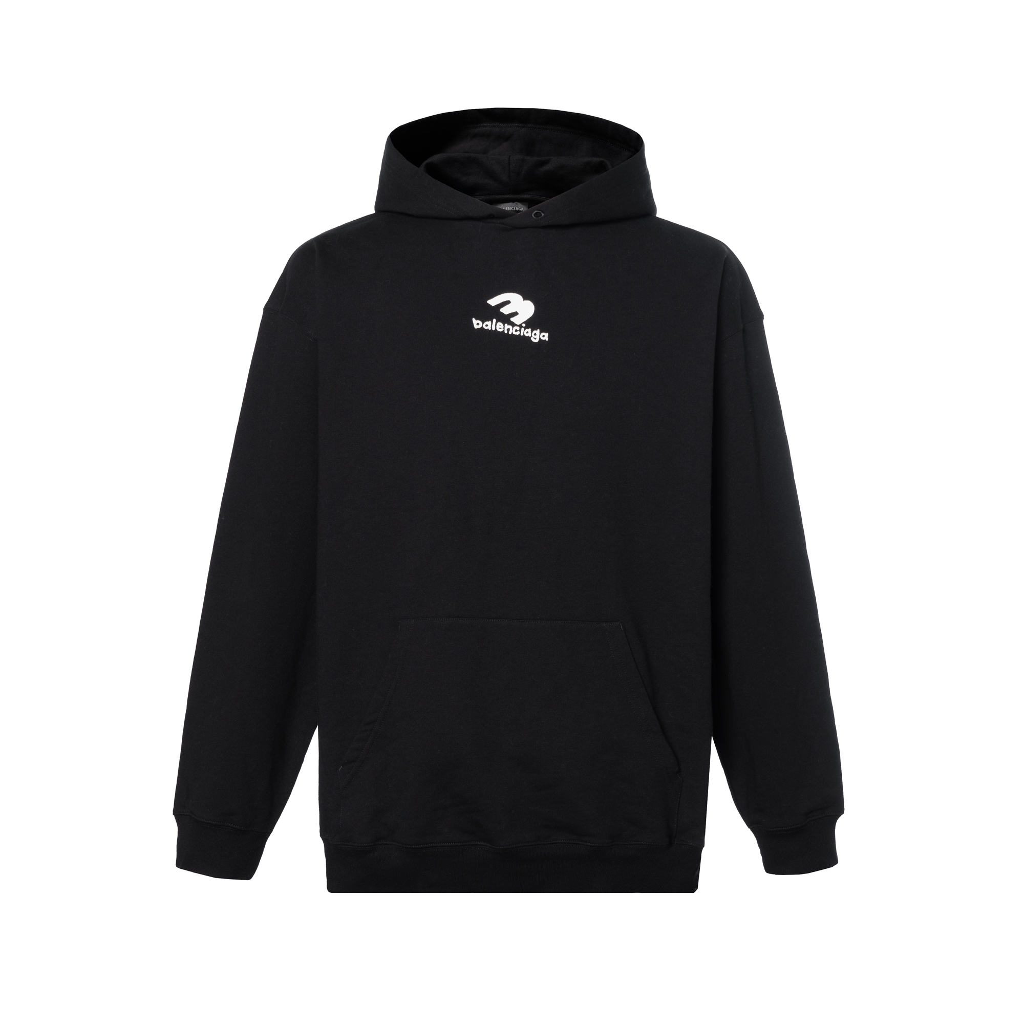 Balenciaga SS23 Black Logo Print Long Sleeve Pullover Sweatshirt  Regular Fit 570811TNVH21070