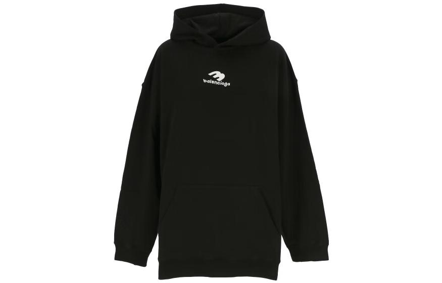 Order 巴黎世家 SS23 黑色 logo印花长袖卫衣 休闲版型 570811TNVH21070