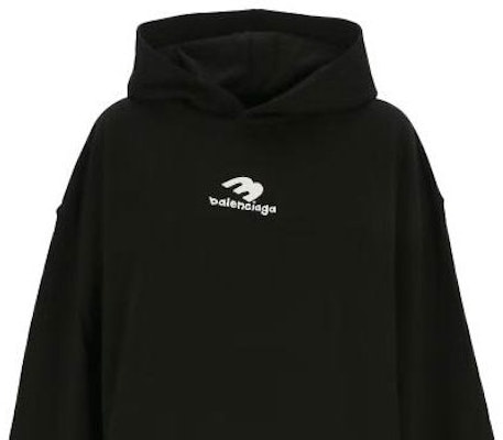 巴黎世家 SS23 黑色 logo印花长袖卫衣 休闲版型 570811TNVH21070 Details for 巴黎世家 SS23 黑色 logo印花长袖卫衣 休闲版型 570811TNVH21070