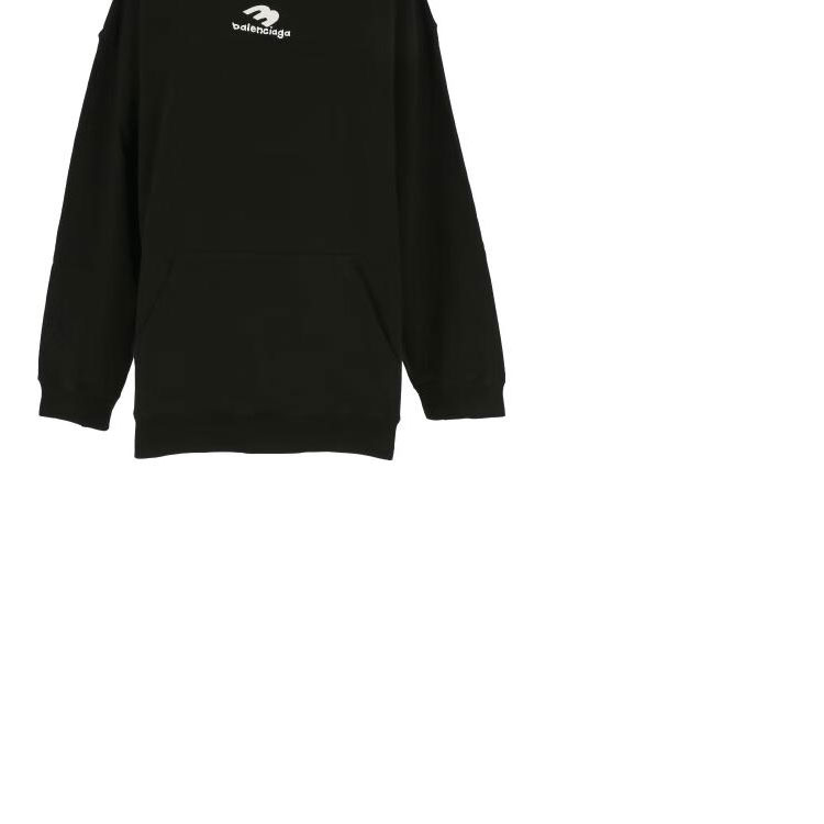 Sizing 巴黎世家 SS23 黑色 logo印花长袖卫衣 休闲版型 570811TNVH21070