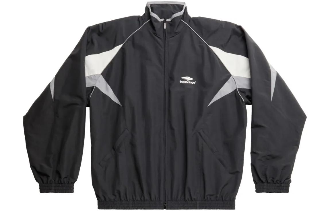 Balenciaga SS23 Black Logo Print Loose-Fit Sun Protection Jacket Men 746483TOO481000