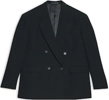 Balenciaga SS23 Black Oversized Double-Breasted Blazer Jacket Unisex 728794TNT111000 Balenciaga SS23 Black Oversized Double-Breasted Blazer Jacket Unisex 728794TNT111000