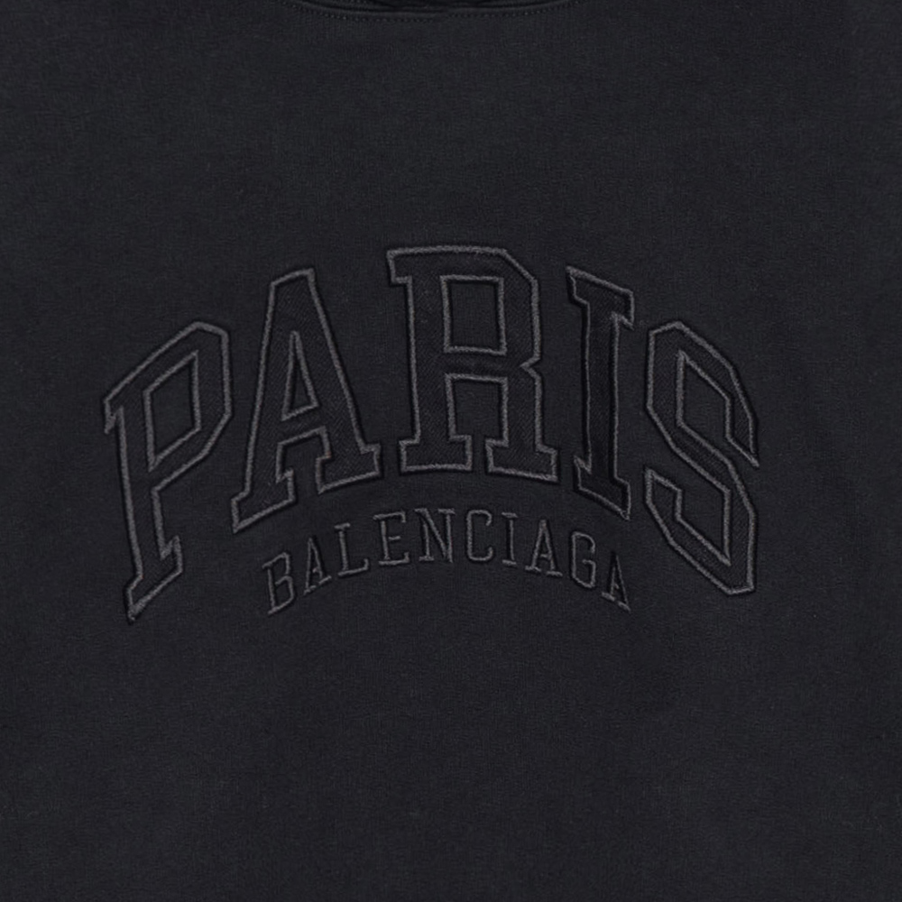 Details for バレンシアガ SS23 ブラック オーバーサイズ フーディ レターロゴプリント 男女兼用 674986TLVL81069