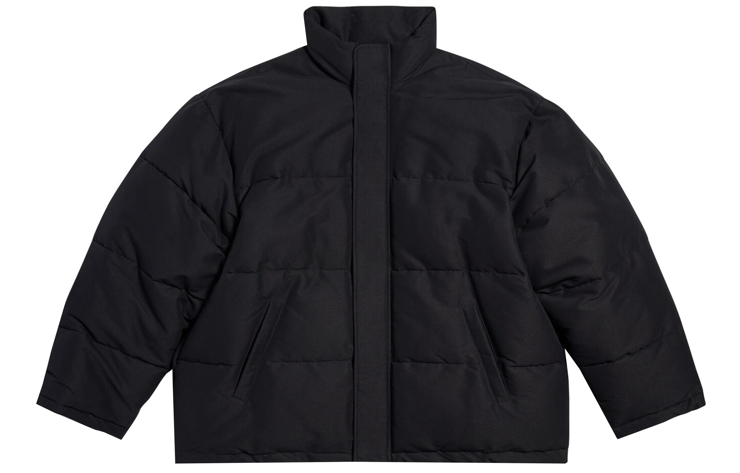 Balenciaga SS23 Black Relaxed Fit Solid Color Casual Jacket with Pockets 725325TNO091000