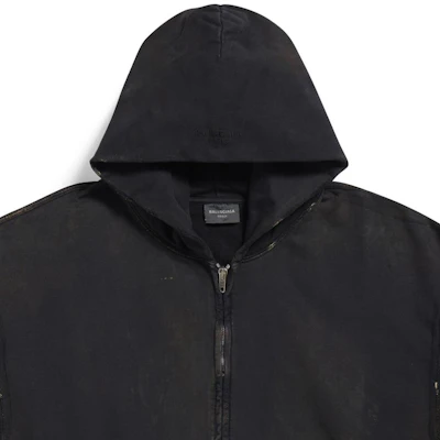 巴黎世家 SS23 男士黑色罗纹袖口连帽外套标准版型。 744454TOVI41055 Purchase 巴黎世家 SS23 男士黑色罗纹袖口连帽外套标准版型。 744454TOVI41055