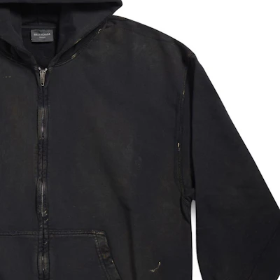 巴黎世家 SS23 男士黑色罗纹袖口连帽外套标准版型。 744454TOVI41055 Sizing 巴黎世家 SS23 男士黑色罗纹袖口连帽外套标准版型。 744454TOVI41055