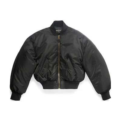 Balenciaga SS23 Black Solid Color Zip-Up Jacket Unisex Loose Fit 746470TLO251000