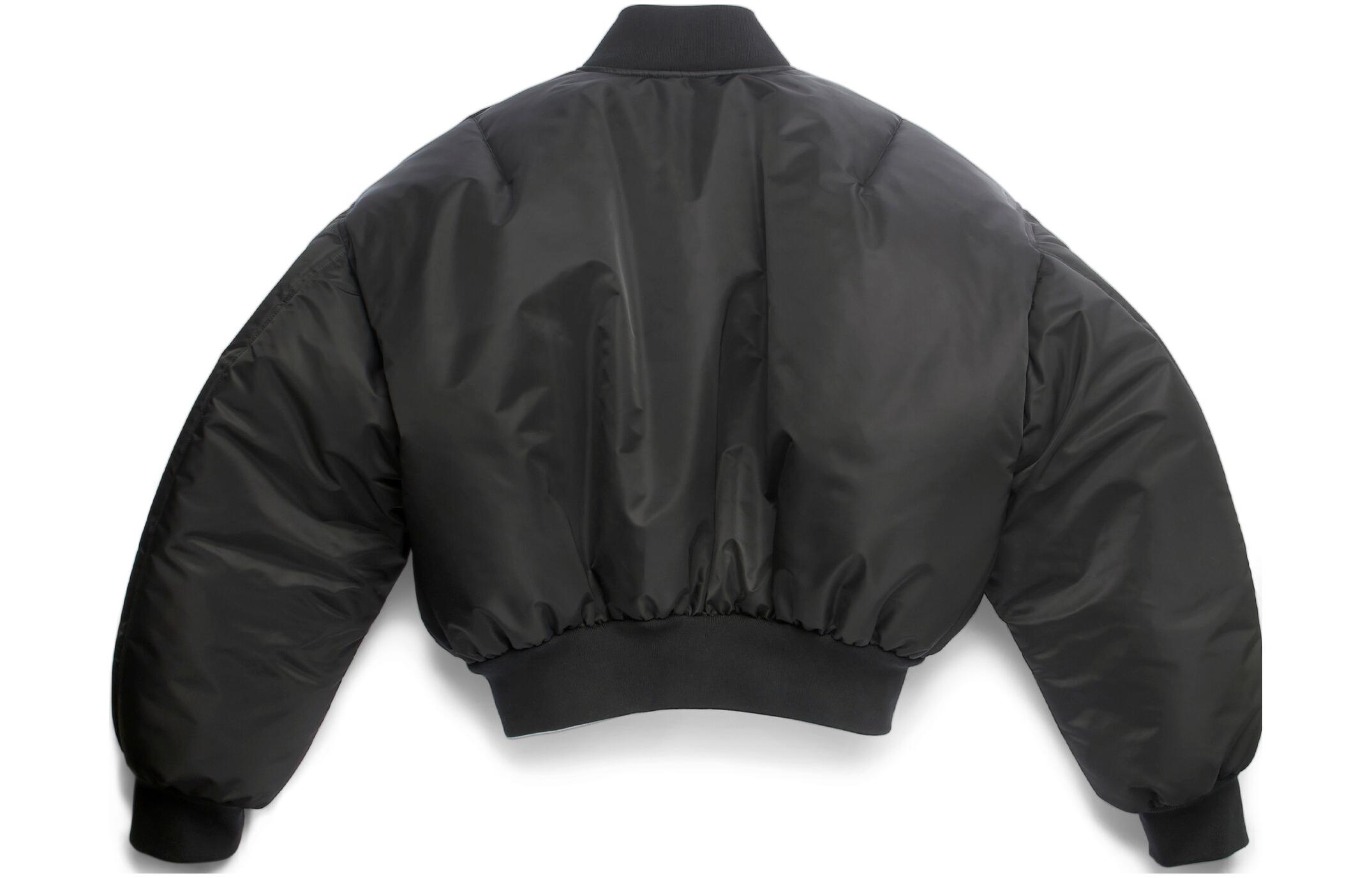 Lookbook Balenciaga Jaket Zip-Up Hitam SS23 Unisex Potongan Longgar 746470TLO251000