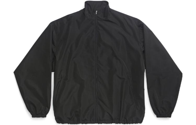 Balenciaga SS23 Black Solid Zip-Up Casual Jacket Unisex Loose Fit 746484TYD361000