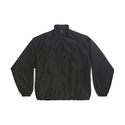 Balenciaga SS23 Black Solid Zip-Up Casual Jacket Unisex Loose Fit 746484TYD361000