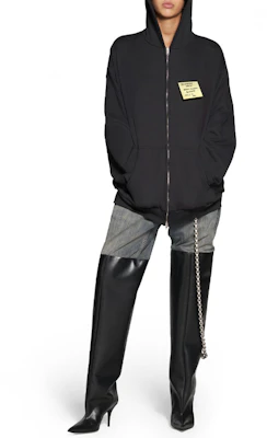 巴黎世家 SS23 黑色拉链连帽卫衣 男女同款 标准版型 744457TOVD31055 Shop 巴黎世家 SS23 黑色拉链连帽卫衣 男女同款 标准版型 744457TOVD31055