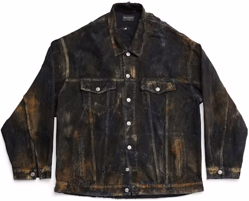 Chaqueta Vaquera Tie-Dye Negra Balenciaga SS23 Holgada de Manga Larga 748022TBP471363 Buy Chaqueta Vaquera Tie-Dye Negra Balenciaga SS23 Holgada de Manga Larga 748022TBP471363