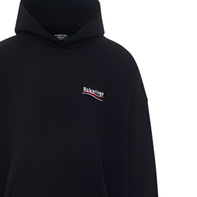 Balenciaga SS23 Black Unisex Logo Embroidered Casual Sweatshirt Regular Fit. 620973TKVI91070 圖 3