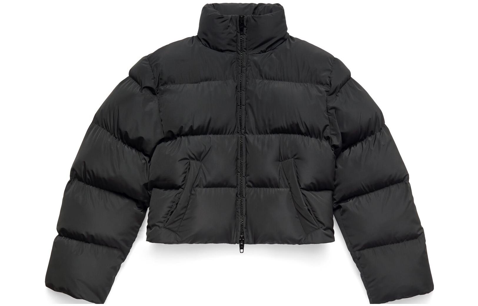 Balenciaga SS23 Black Zip-Up Jacket with Drawstring Waist 751101TYD361000