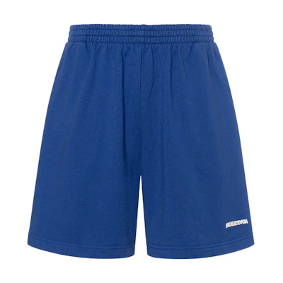 Balenciaga SS23 Blue Casual Shorts with Solid Letter Print. 676137TNVB64388